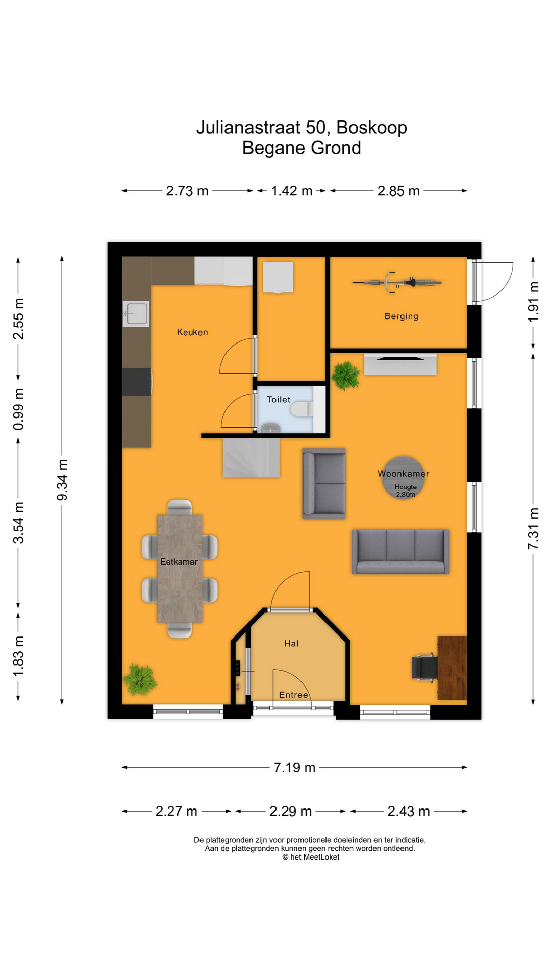 Julianastraat 50 , 2771 DZ Boskoop map